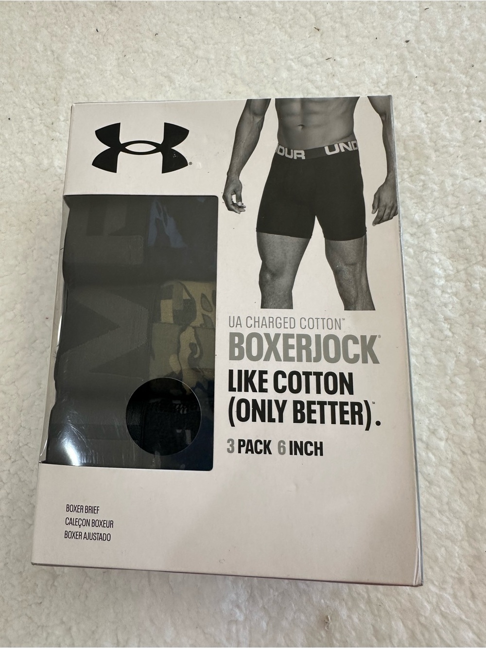 Men’s Under Armour UA Charged Cotton Boxerjock 3-Pack